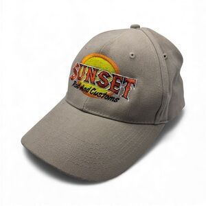 Sunset Rod And Customs Hat San Antonio Classic Car Mechanic Cap Vintage Defunct